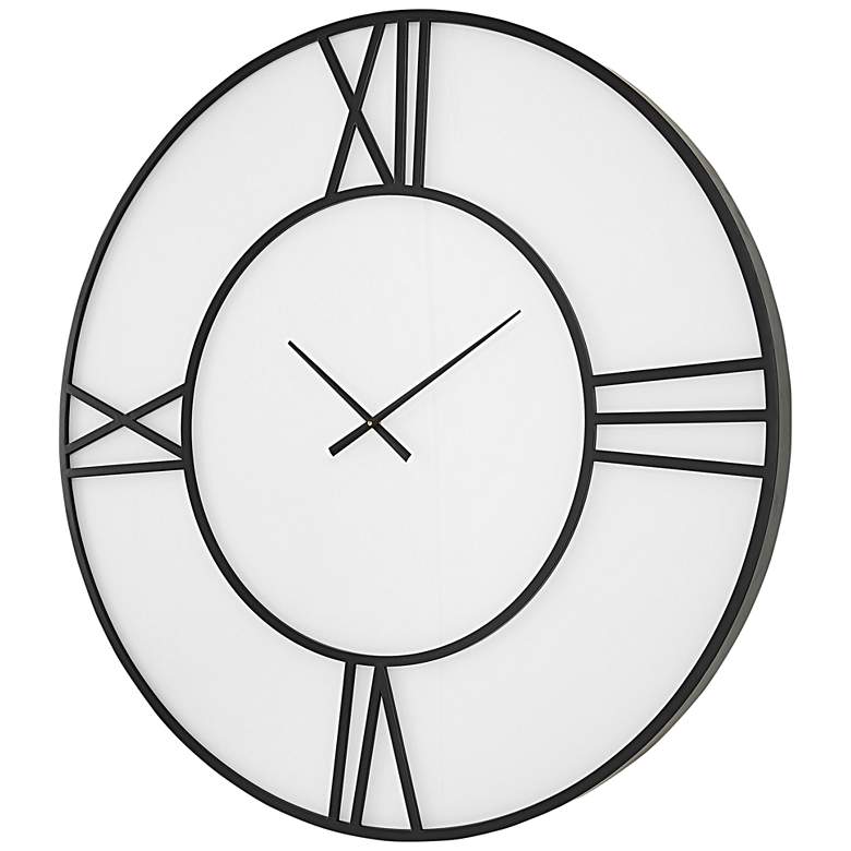 Image 4 Uttermost Reema 40 1/2" Round Black and White Wall Clock more views
