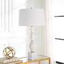 3_Uttermost Regalia 31 1/4" White Marble Beaded Table Lamp more views