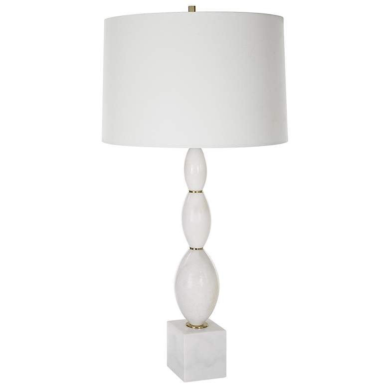 Image 4 Uttermost Regalia 31 1/4" White Marble Beaded Table Lamp more views