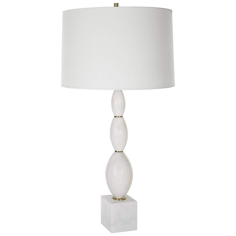 Image 7 Uttermost Regalia 31 1/4" White Marble Beaded Table Lamp more views