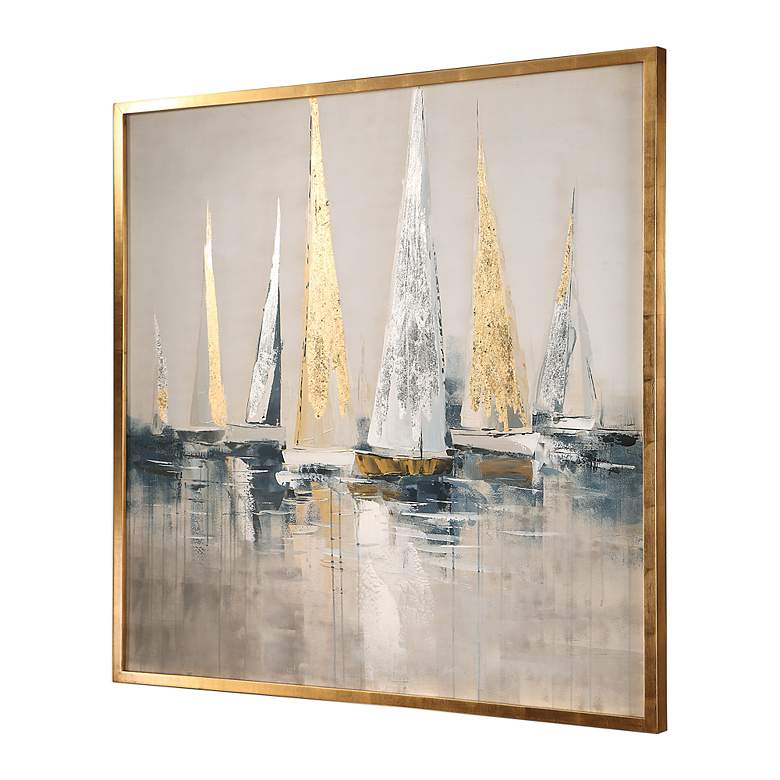 Image 3 Uttermost Regatta 51 3/4 inch Square Framed Canvas Wall Art more views