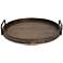 Uttermost Reine Acacia Wood Round Tray with Handles