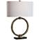 Uttermost Relic 26" Antiqued Gold and Black Open Ring Table Lamp