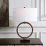 1_Uttermost Relic 26" Antiqued Gold and Black Open Ring Table Lamp