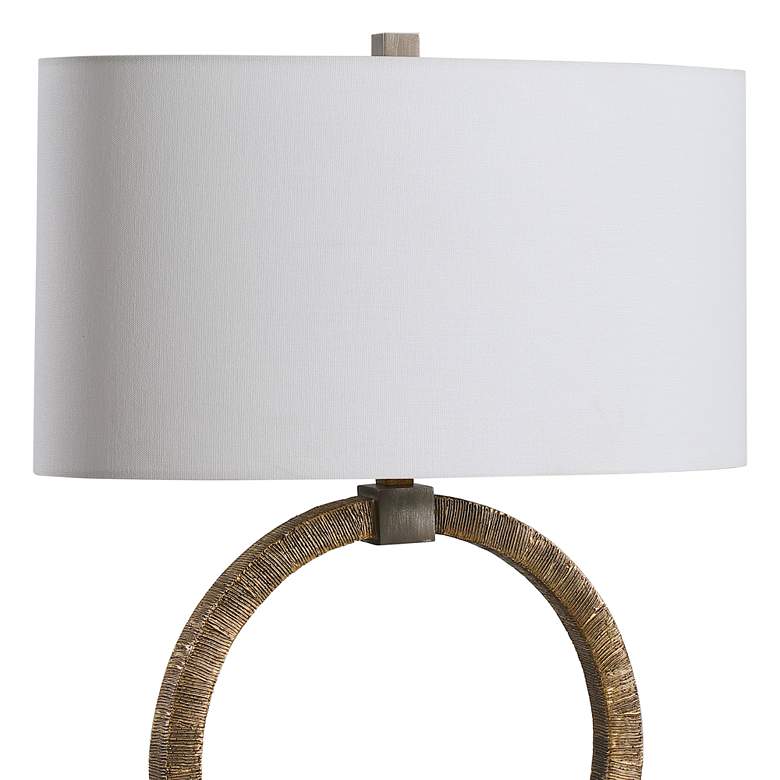 Image 3 Uttermost Relic 26" Antiqued Gold and Black Open Ring Table Lamp more views