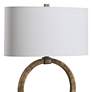3_Uttermost Relic 26" Antiqued Gold and Black Open Ring Table Lamp more views