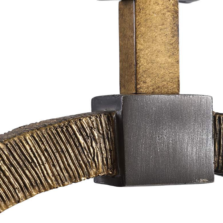 Image 4 Uttermost Relic 26" Antiqued Gold and Black Open Ring Table Lamp more views