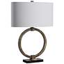 Uttermost Relic 26" Antiqued Gold and Black Open Ring Table Lamp