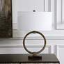 7_Uttermost Relic 26" Antiqued Gold and Black Open Ring Table Lamp more views