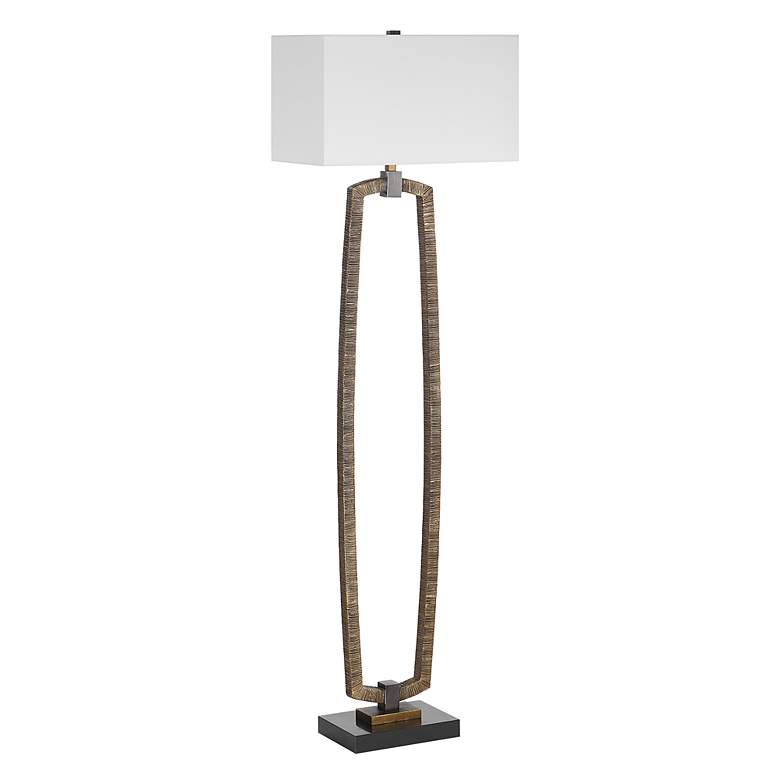 Image 2 Uttermost Relic Antiqued Gold Floor Lamp