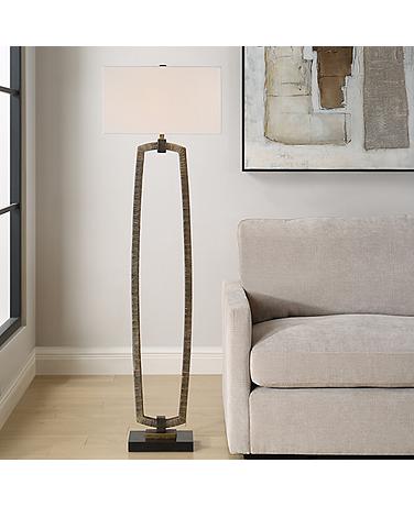 Uttermost Relic Antiqued Gold Floor Lamp
