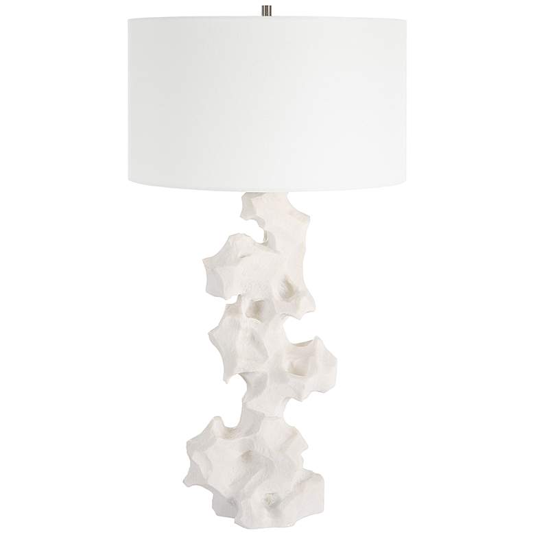 Image 2 Uttermost Remnant White Stone Marble Table Lamp