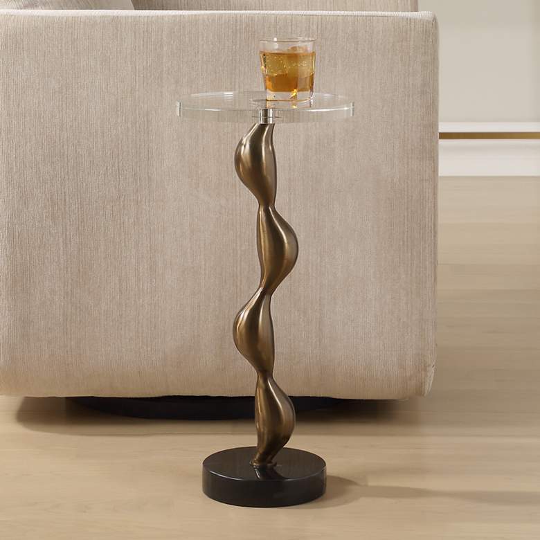 Image 1 Uttermost Remolino 22 1/4" High Cast Iron Drink Table