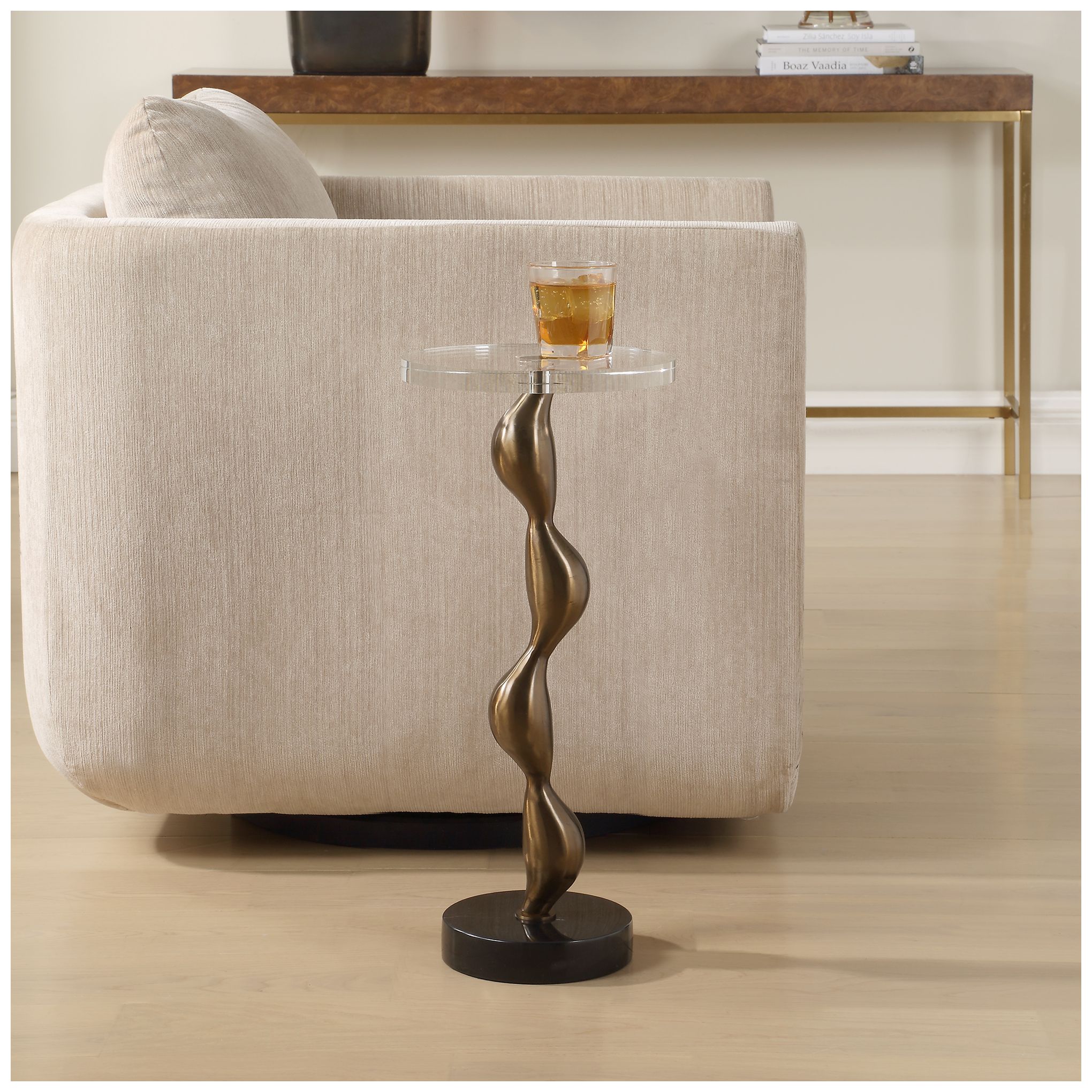 Image 3 Uttermost Remolino 22 1/4" High Cast Iron Drink Table more views