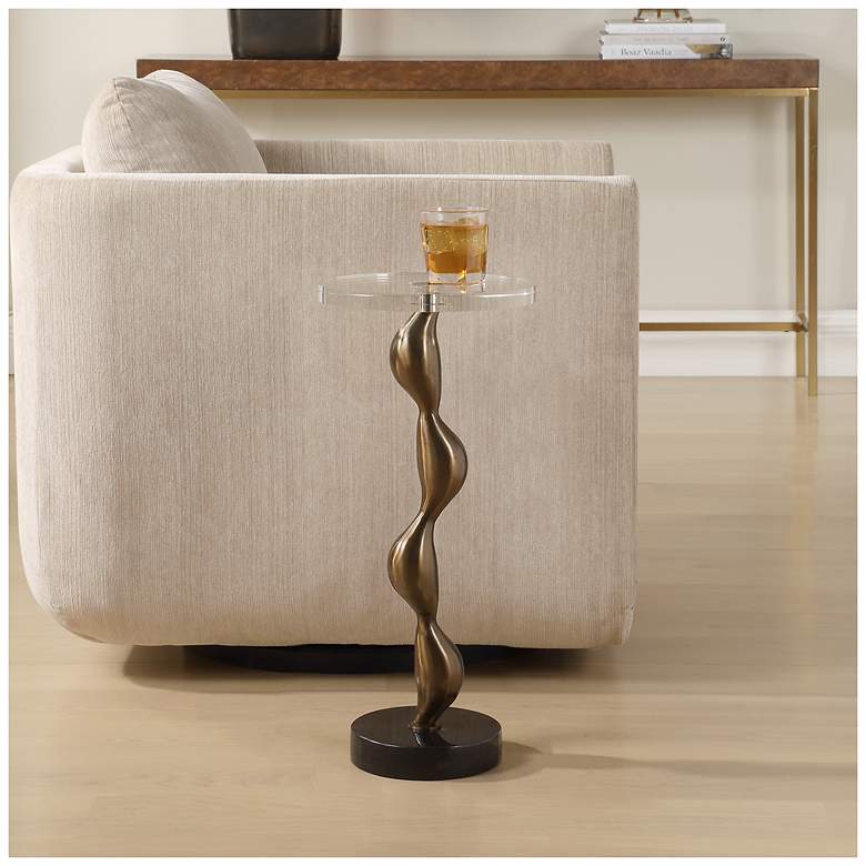 Image 3 Uttermost Remolino 22 1/4" High Cast Iron Drink Table more views