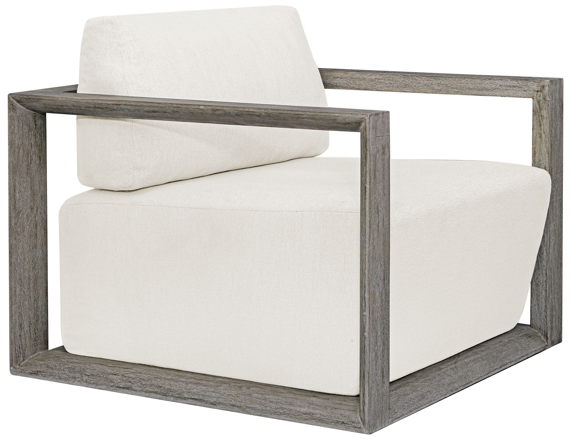 Image 7 Uttermost Remsen Weathered Gray Mahogany Outdoor Lounge Chair more views