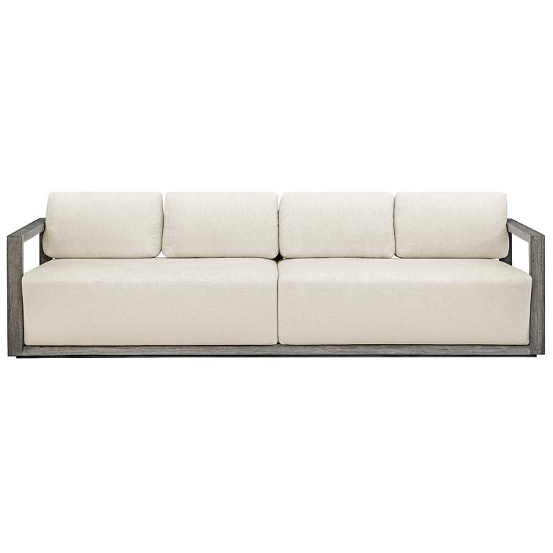 Image 1 Uttermost Remsen Weathered Gray Mahogany Outdoor Sofa