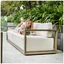 2_Uttermost Remsen Weathered Gray Mahogany Outdoor Sofa more views
