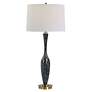 2_Uttermost Remy 32 1/2" Modern Dark Navy Blue Ceramic Table Lamp