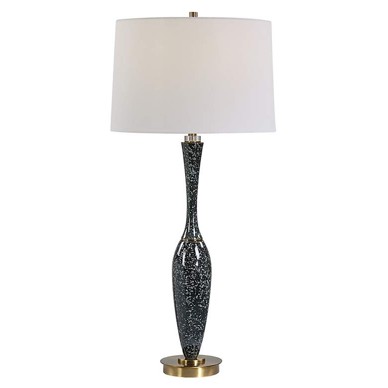 Image 2 Uttermost Remy Dark Navy Blue Ceramic Table Lamp