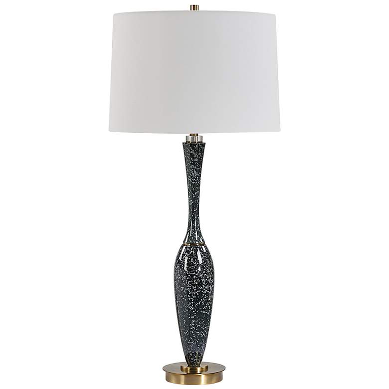 Image 5 Uttermost Remy Dark Navy Blue Ceramic Table Lamp more views