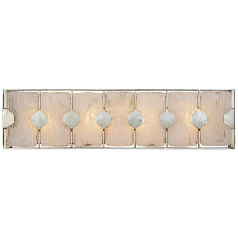 Image 2 Uttermost Rene 27 inchW White Glass and Metal 4-Light Bath Light