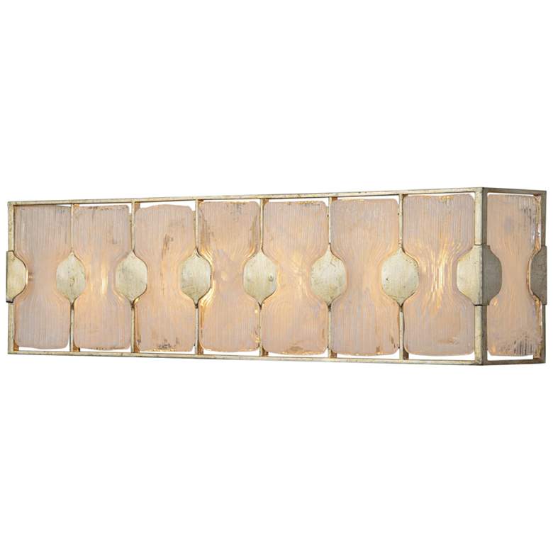 Image 3 Uttermost Rene 27"W White Glass and Metal 4-Light Bath Light more views