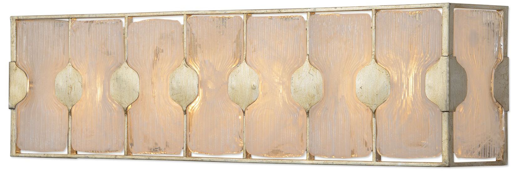 Image 4 Uttermost Rene 27"W White Glass and Metal 4-Light Bath Light more views