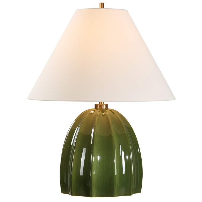 Image 2 Uttermost Renna 25 1/2" Green Ceramic Table Lamp