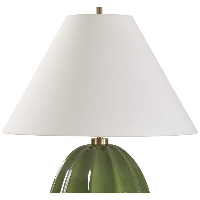 Image 4 Uttermost Renna 25 1/2" Green Ceramic Table Lamp more views