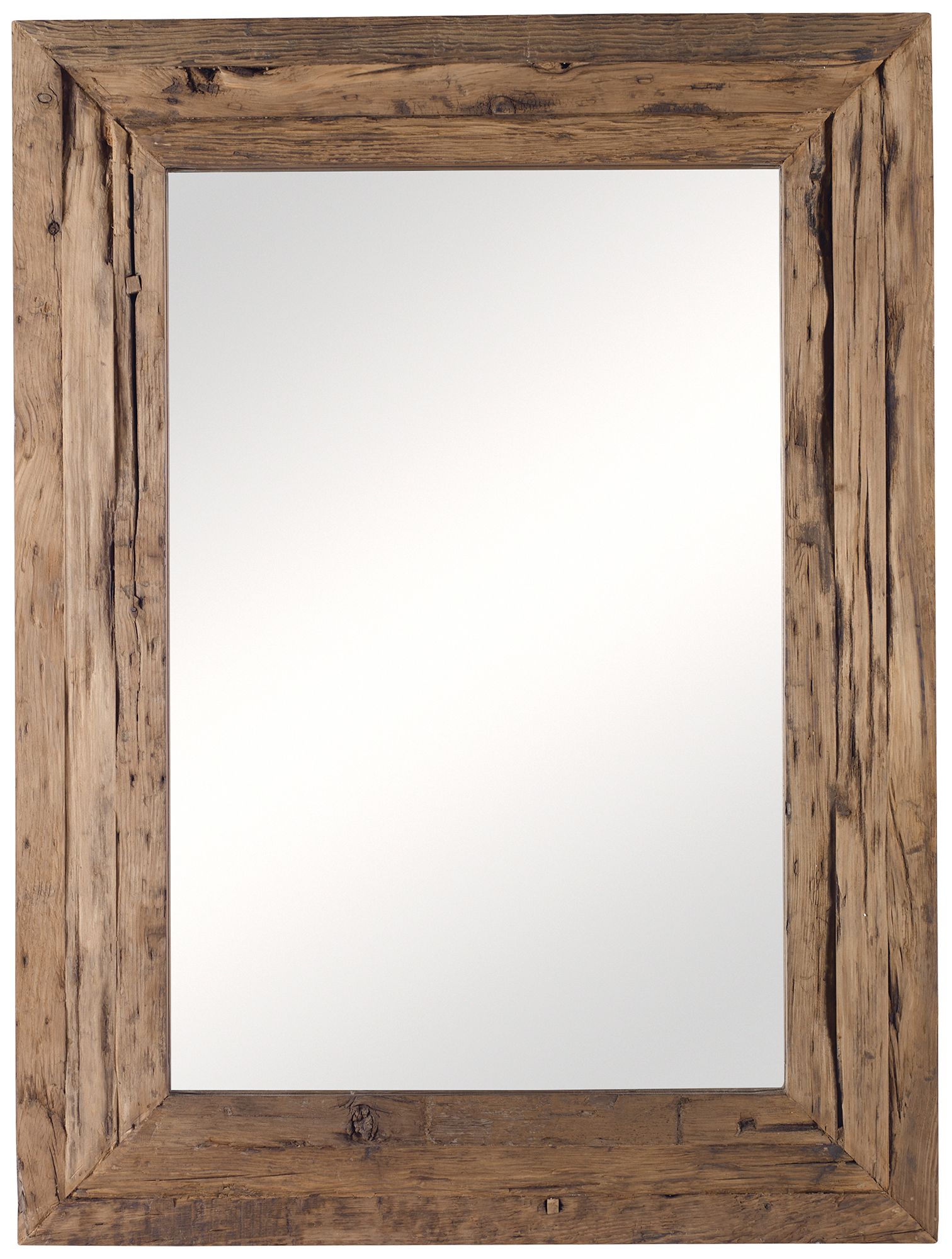 Uttermost Rennick 36" x 48" Rectangular Rustic Wood Wall Mirror