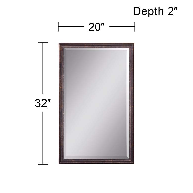 Image 4 Uttermost Renzo Bronze 20" x 32" Vanity Wall Mirror more views