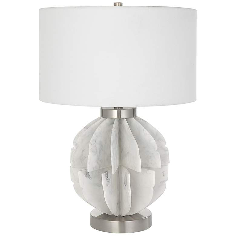 Image 2 Uttermost Repetition White Resin Table Lamp