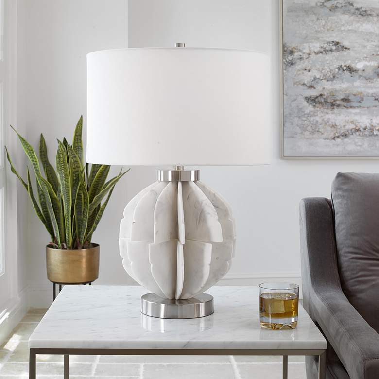 Image 1 Uttermost Repetition White Resin Table Lamp