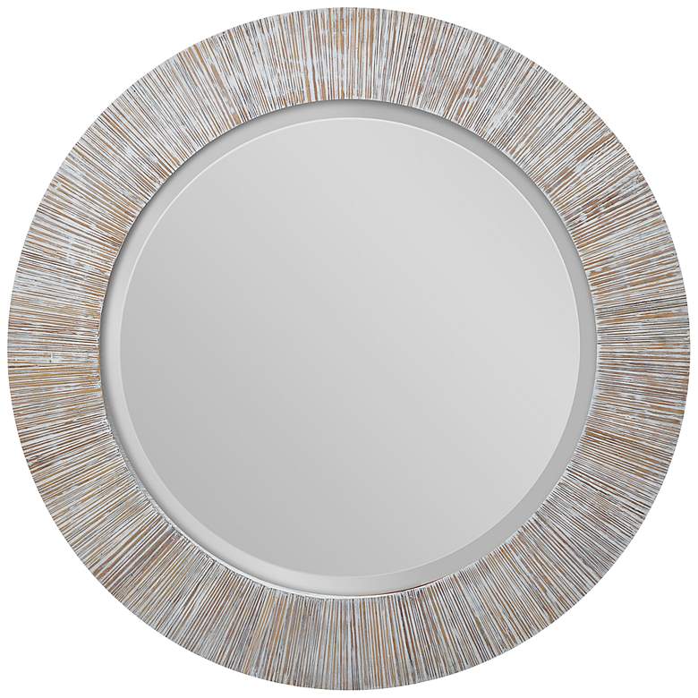 Image 3 Uttermost Repose Natural Bamboo 36" Round Wall Mirror