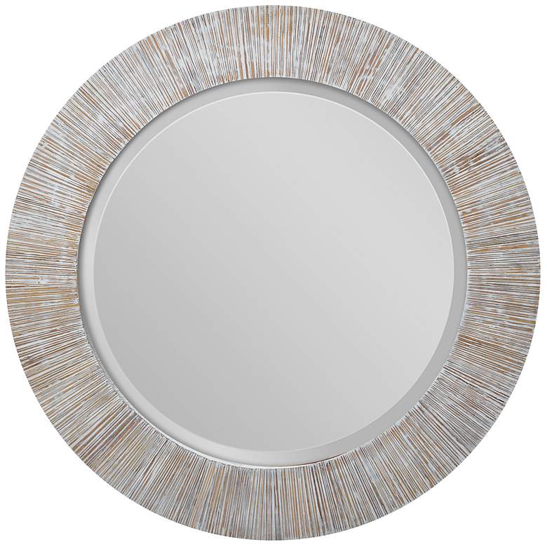 Image 3 Uttermost Repose Natural Bamboo 36" Round Wall Mirror