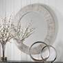 Uttermost Repose Natural Bamboo 36" Round Wall Mirror in scene