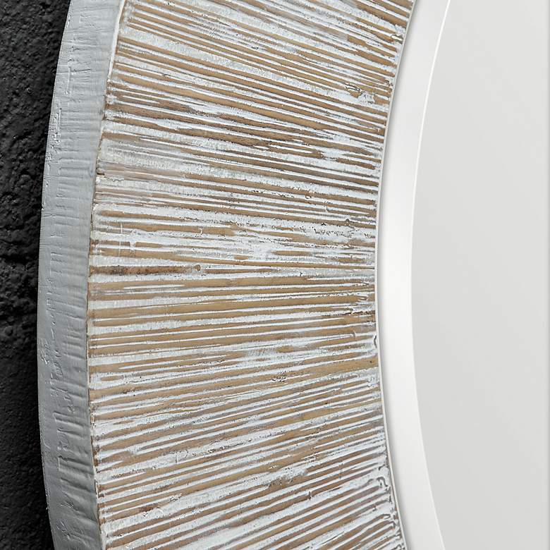 Image 5 Uttermost Repose Natural Bamboo 36" Round Wall Mirror more views