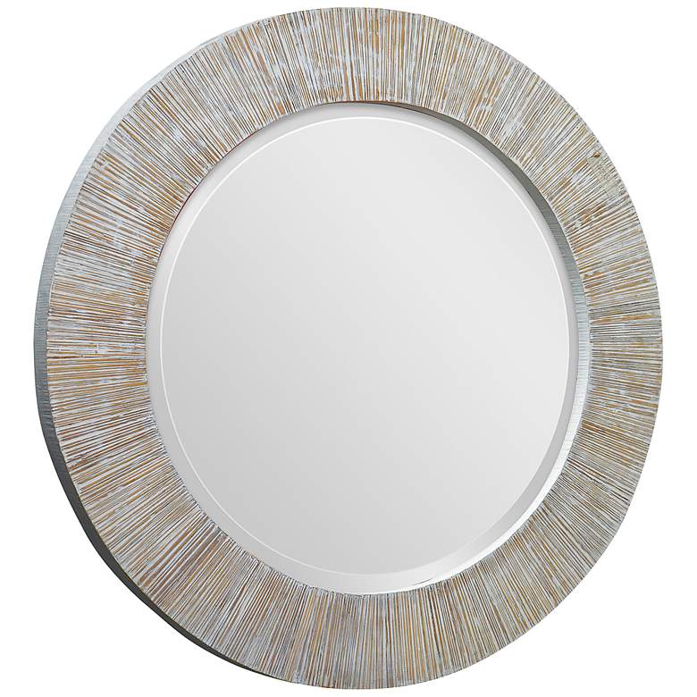 Image 6 Uttermost Repose Natural Bamboo 36 inch Round Wall Mirror more views