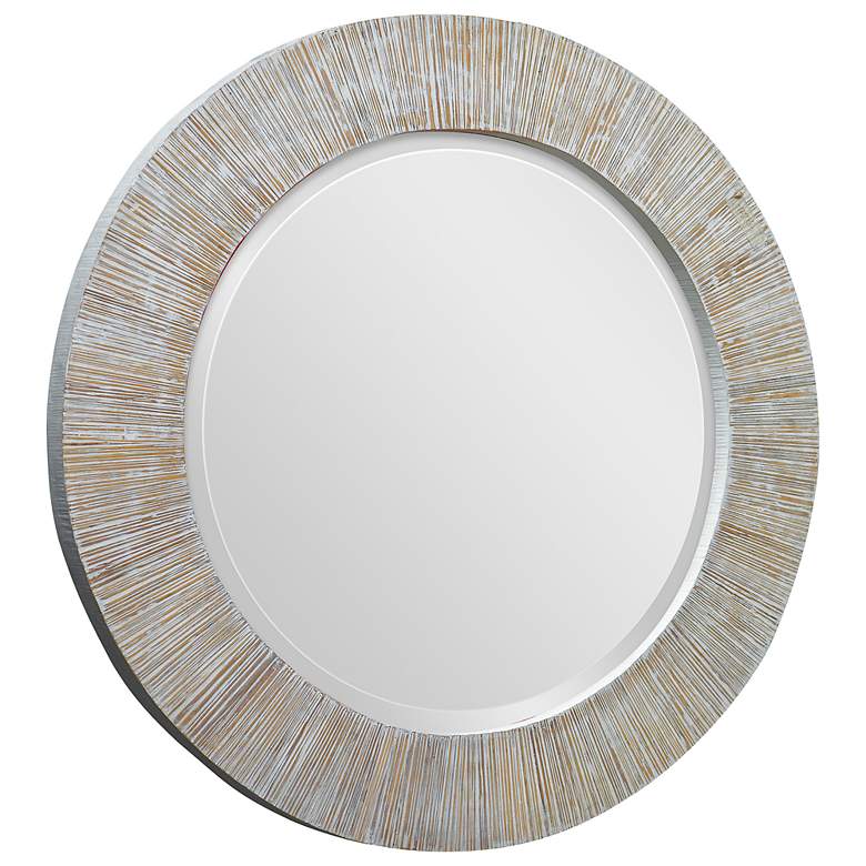 Image 7 Uttermost Repose Natural Bamboo 36" Round Wall Mirror more views