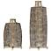 Uttermost Reptila Brown and Ivory 2-Piece Ceramic Vase Set