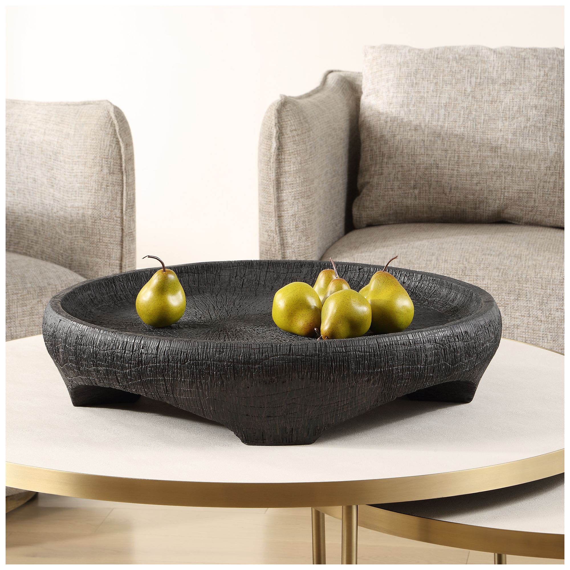 Image 3 Uttermost Resonance 25" W x 5 1/2" H Black Outdoor Bowl more views