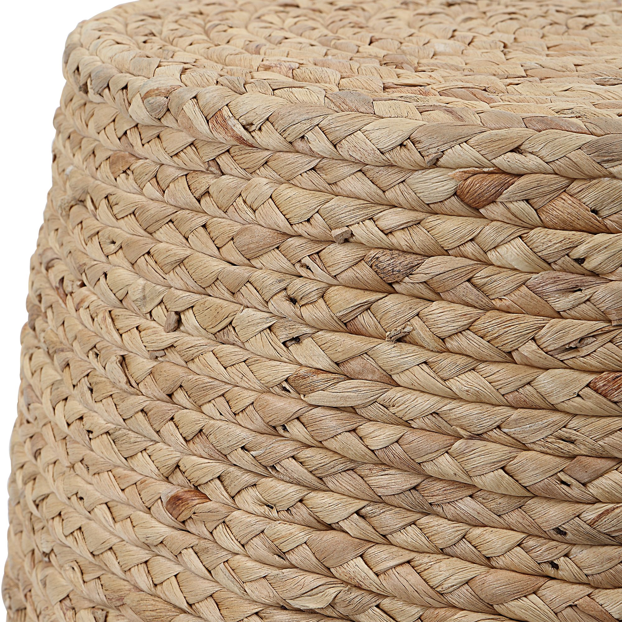 Image 2 Uttermost Resort 18.5-in H x 16-in W Natural Straw Rope Accent Stool more views