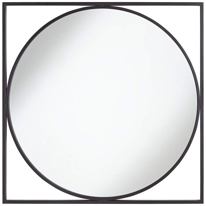 Image 3 Uttermost Revel Black 34" Square Modern Wall Mirror