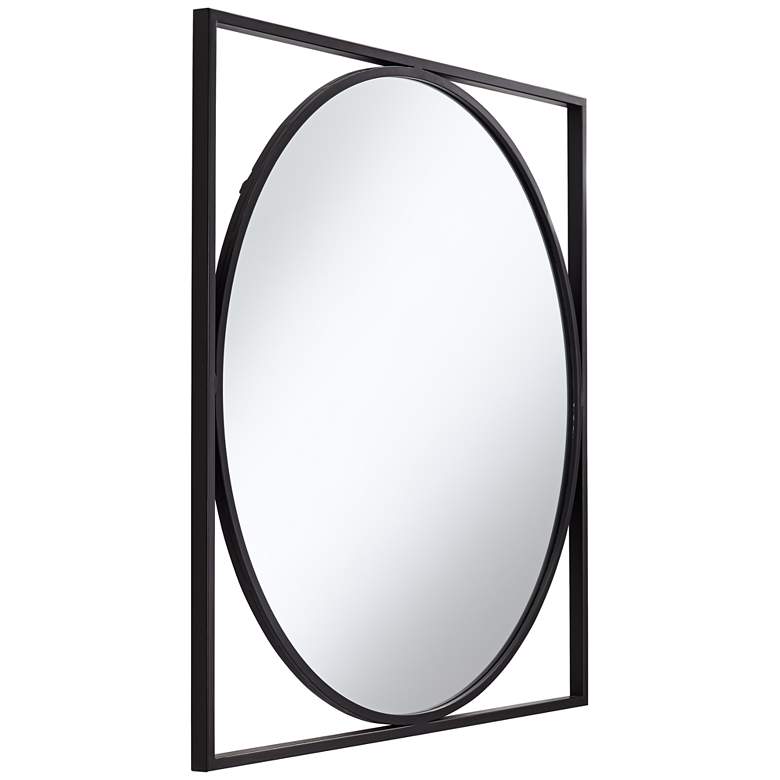 Image 5 Uttermost Revel Black 34 inch Square Modern Wall Mirror more views