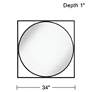 6_Uttermost Revel Black 34" Square Modern Wall Mirror more views