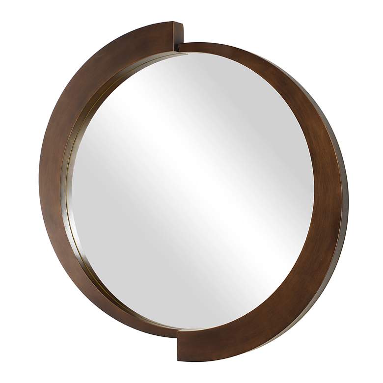 Image 3 Uttermost Reverse Bronze Round Mirror more views