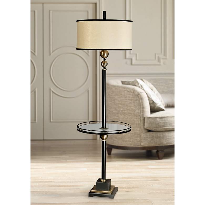 Uttermost Revolution 65 1/2&quot; High End Table Floor Lamp