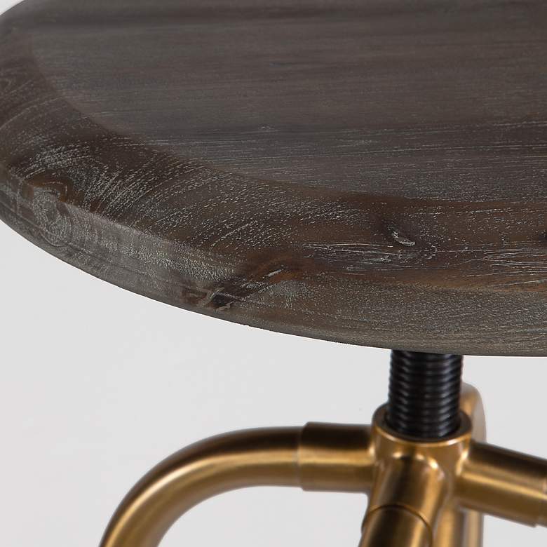 Image 6 Uttermost Revolve 24" to 30" Adjustable Counter Stool more views