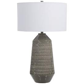 Image2 of Uttermost Rewind 31 1/2" Soft Gray Glaze Ceramic Table Lamp